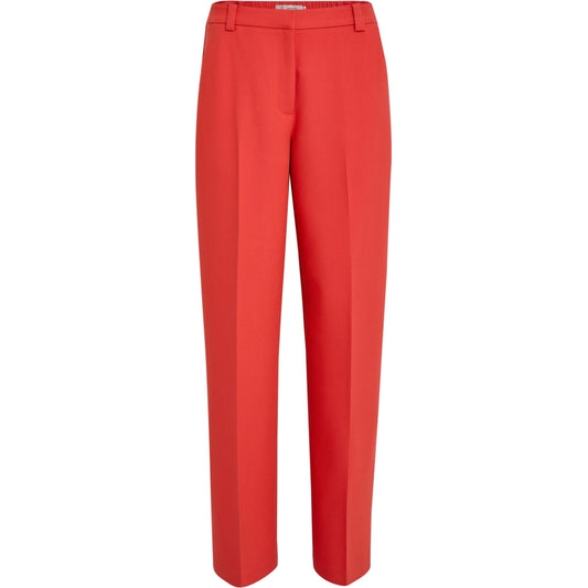 PEPPERCORN DELIA MID WAISTED STRAIGHT PANTS | RED