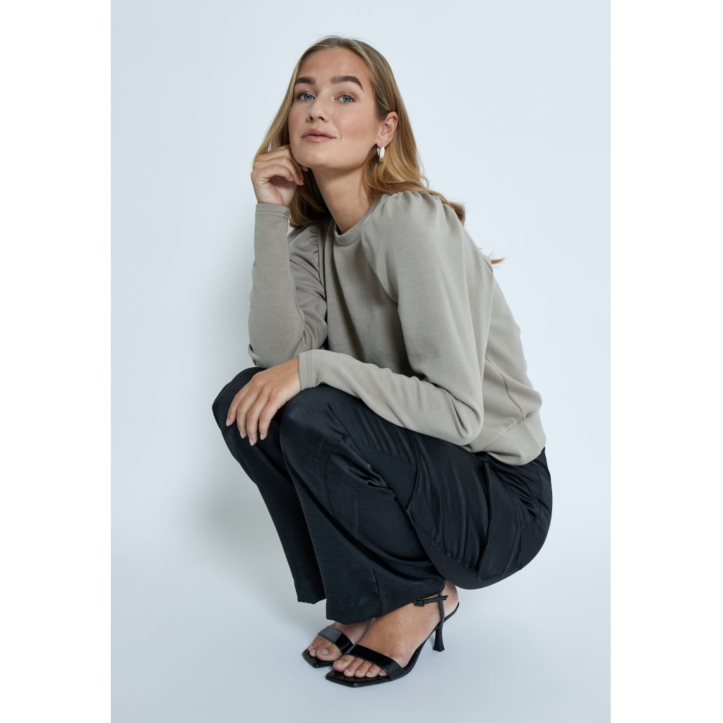 PEPPERCORN DICETTE PUFF LONG SLEEVE | WINTER TWIG SAND