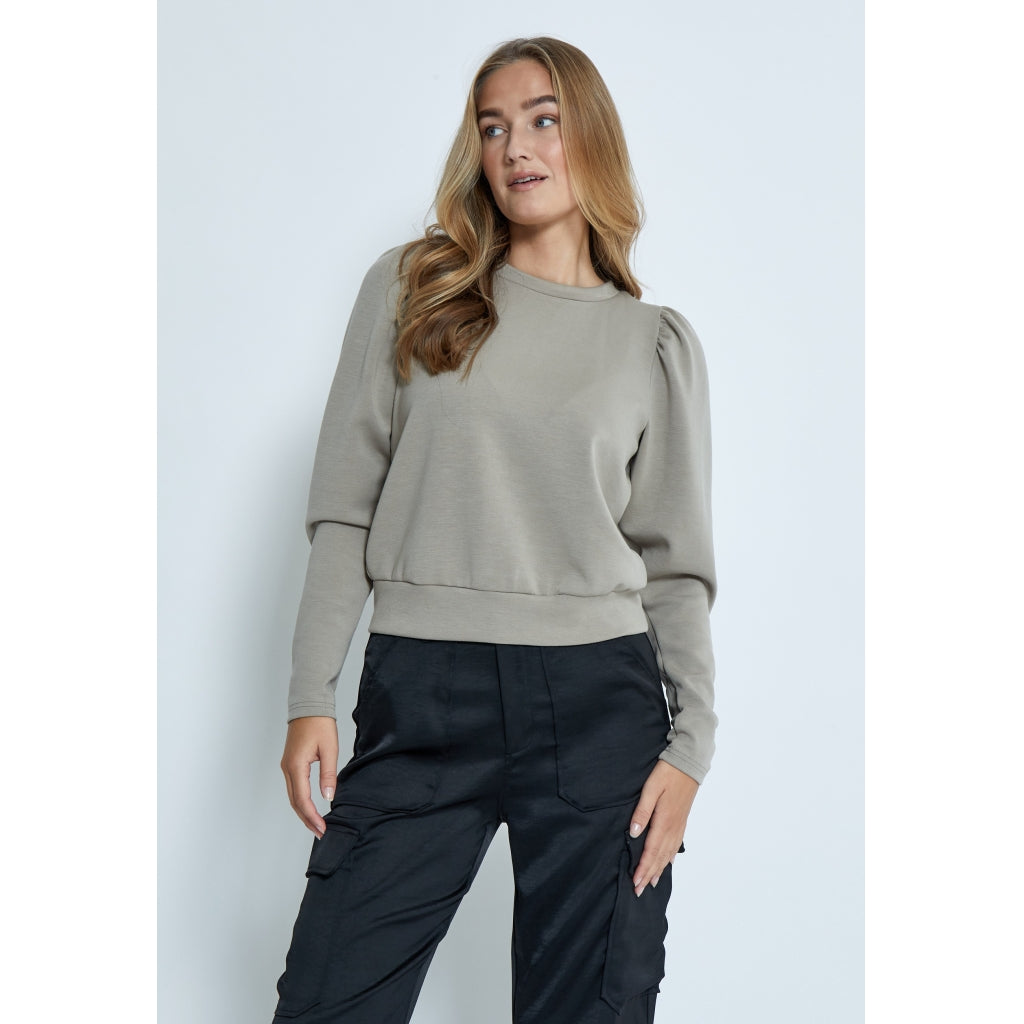 PEPPERCORN DICETTE PUFF LONG SLEEVE | WINTER TWIG SAND