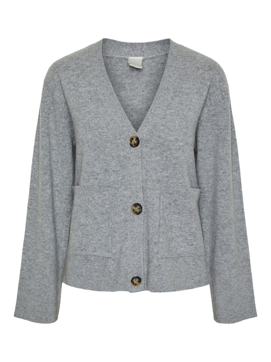 YAS EMILIE LS CARDIGAN | GRIJS