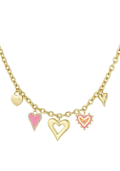 NECKLACE CHARM HEART | GOLD PLATERD