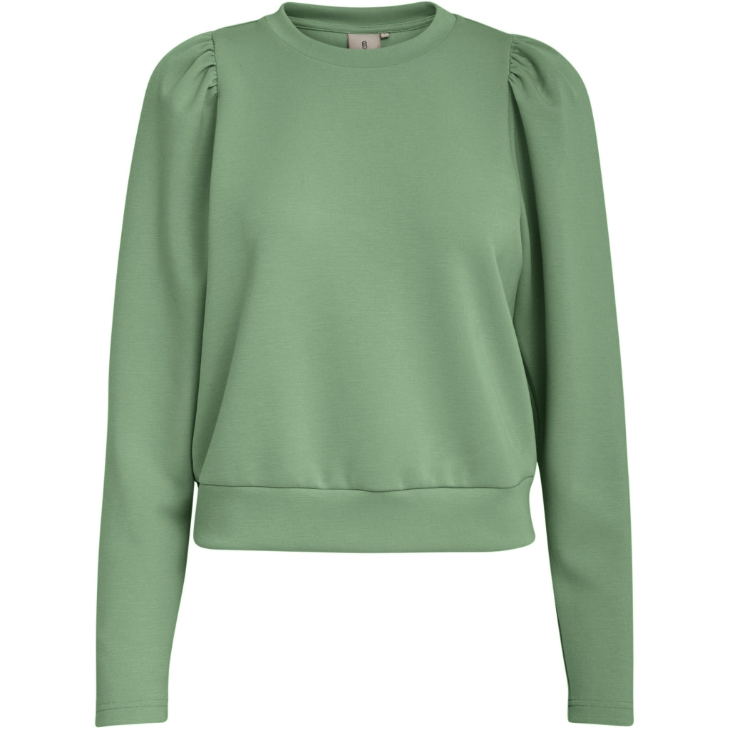 PEPPERCORN DICETTE PUFF LONG SLEEVE | HEDGE GREEN