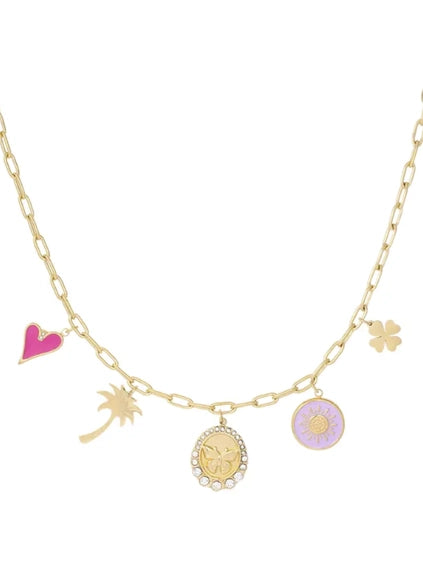 NECKLACE CHARM GOLD PLATED