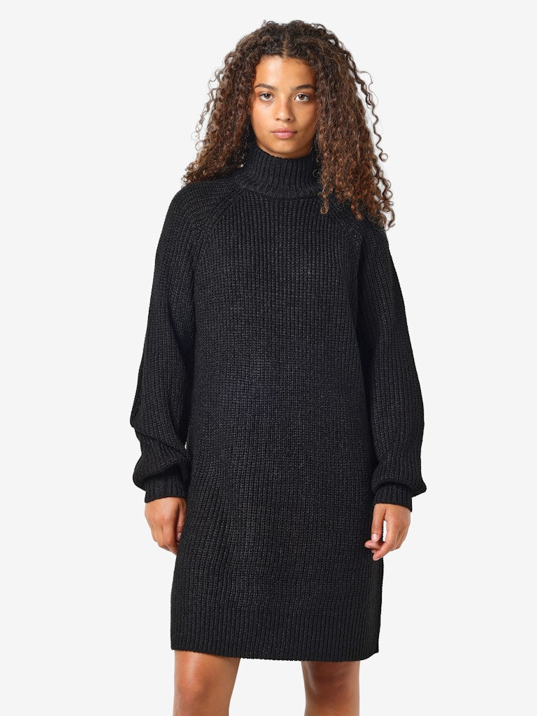 NOISY MAY TIMMY L/S KNIT DRESS | BLACK