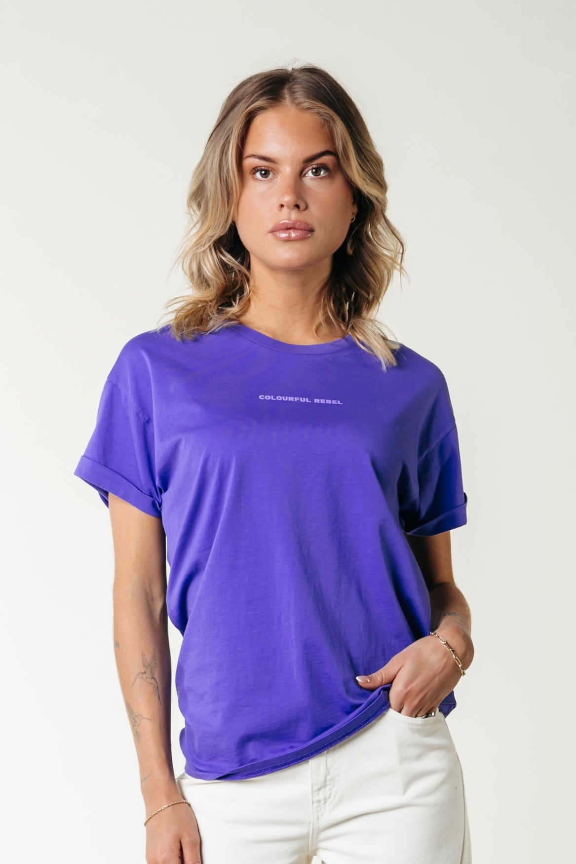 COLOURFUL REBEL UNI LOGO BOXY TEE | LIBERTY PURPLE