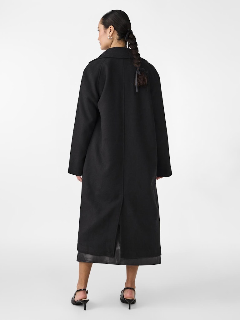 YAS MARGOT LS LONG COAT | ZWART