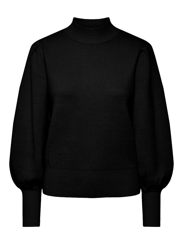 YAS FONNY LS KNIT PULLOVER | BLACK