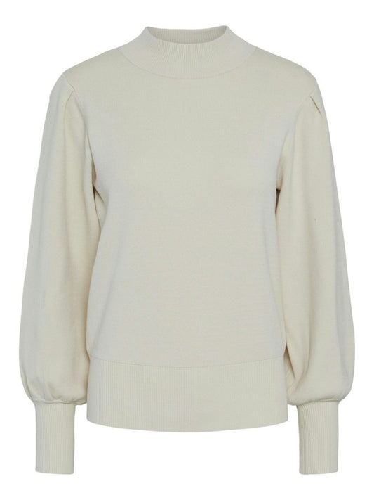 YAS FONNY LS KNIT PULLOVER | BIRCH