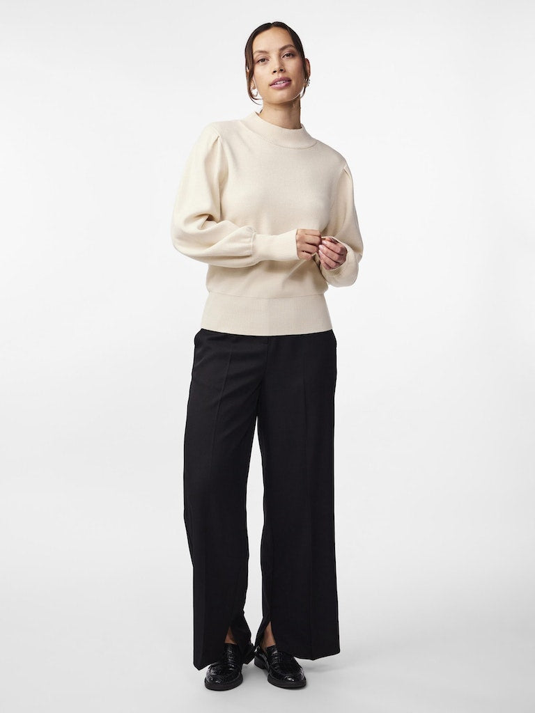 YAS FONNY LS KNIT PULLOVER | BIRCH