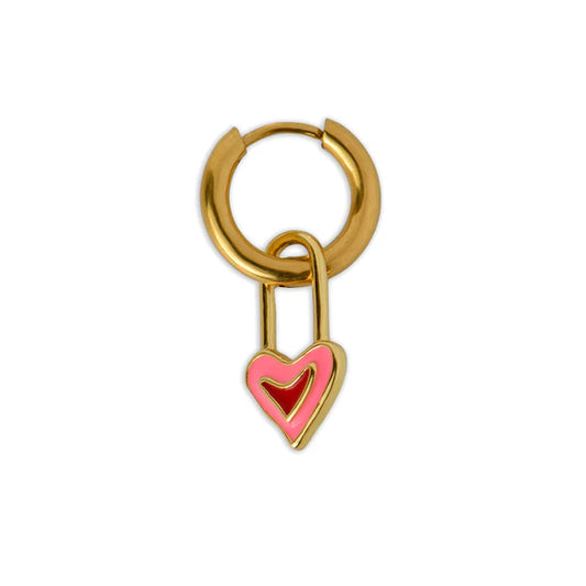 ANNEDAY HEART LOCK EARRING